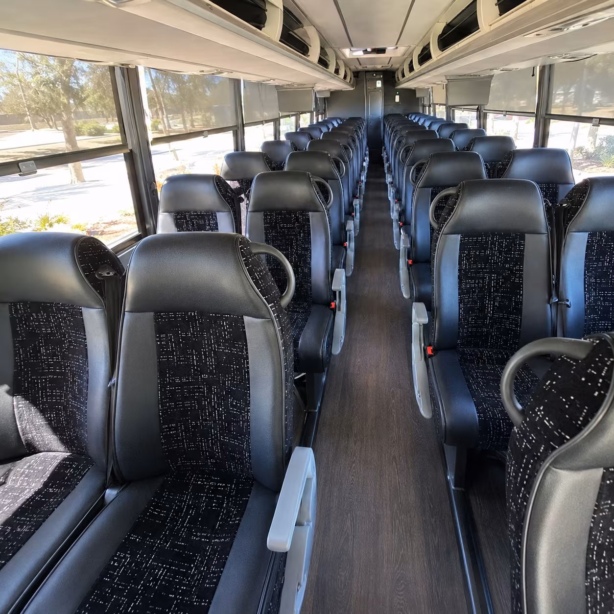 commerce city charter bus interior