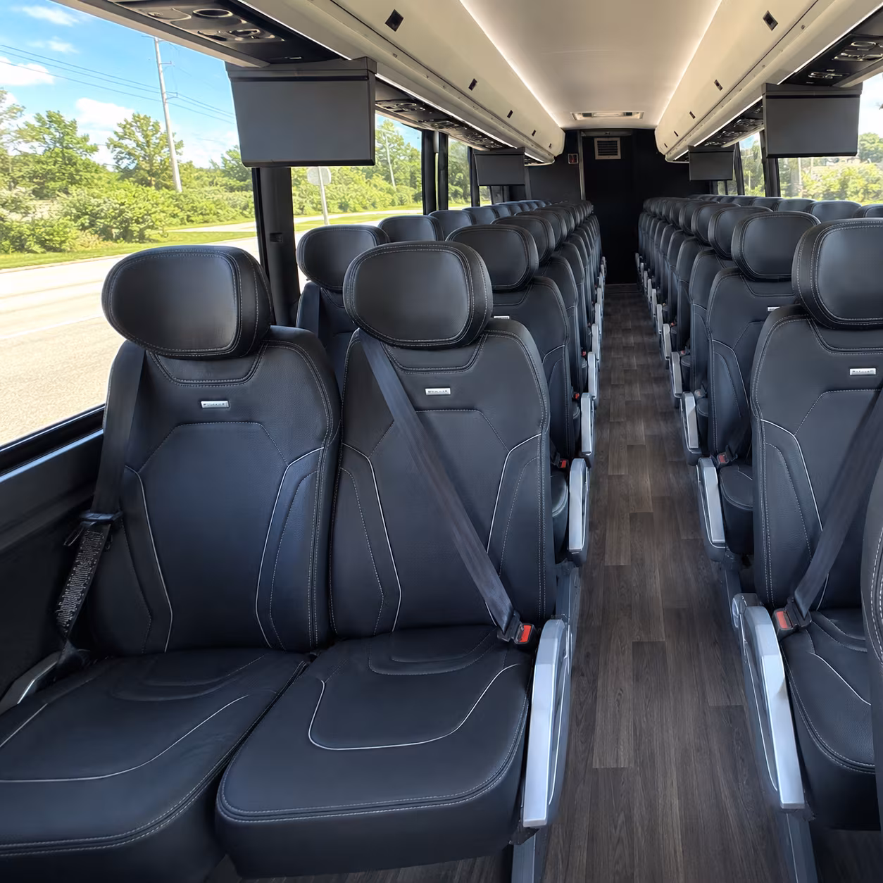 thornton charter bus rental interior