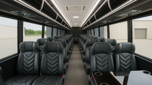 Interior of Charter Bus Company Denver's 15 Passenger Minibus in Denver