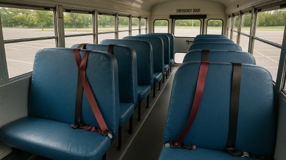 Interior of Charter Bus Company Northglenn's School Bus in Northglenn